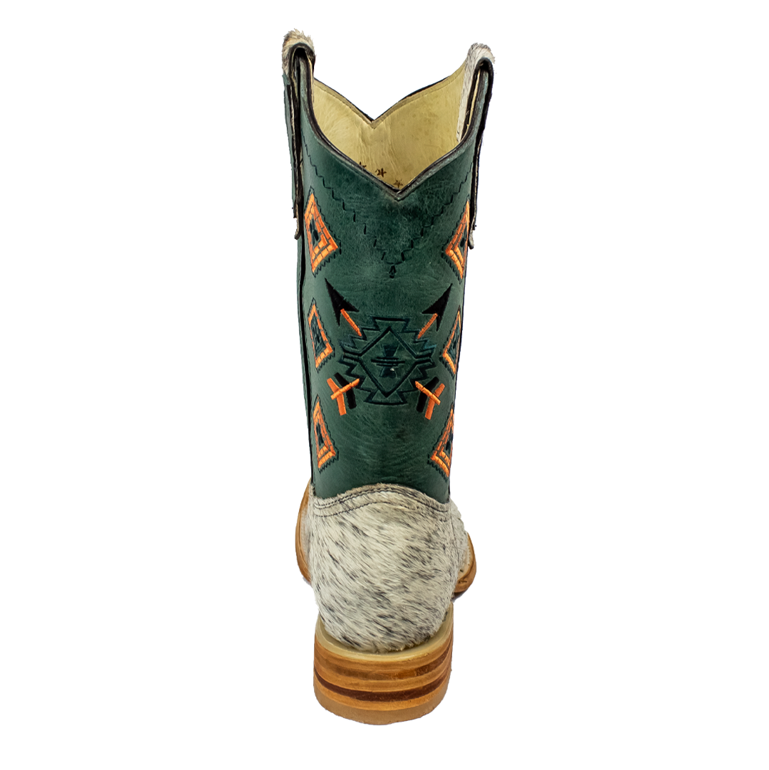 BOTA VAQUERA PELO JASPEADO TUBO VERDE