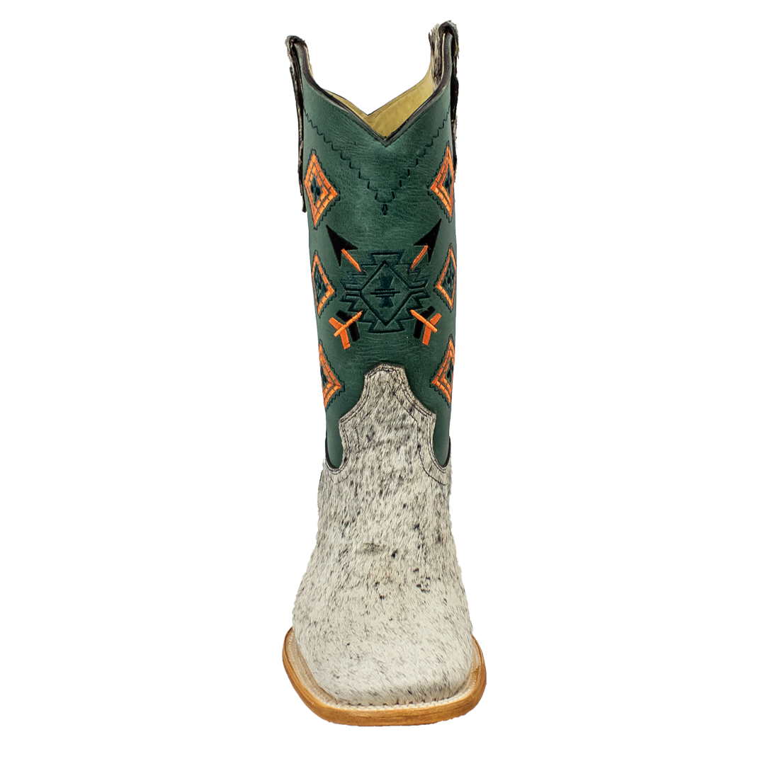 BOTA VAQUERA PELO JASPEADO TUBO VERDE