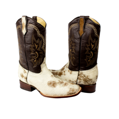 BOTA PELO DE VACA BLANCA