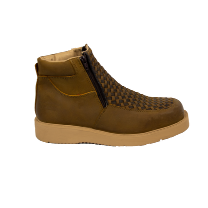 BOTIN TEJIDO MIEL & CHOCOLATE