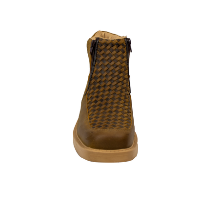 BOTIN TEJIDO MIEL & CHOCOLATE