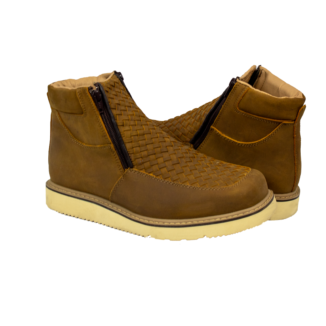 BOTIN TEJIDO MIEL
