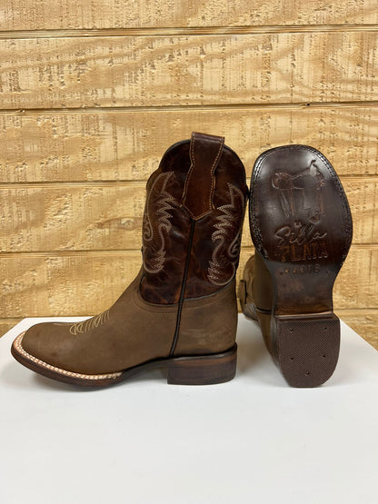 ESTILO VAQUERO JR PIEL CREYZY COLOR TABACO HORMA BULL DOG