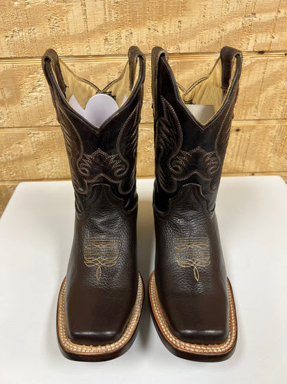 ESTILO VAQUERO JR PIEL RES COLOR CAFE HORMA RODEO