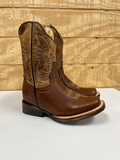 BOTA JR ESTILO VAQUERO PIEL RES COLOR CHEDRON HORMA RODEO