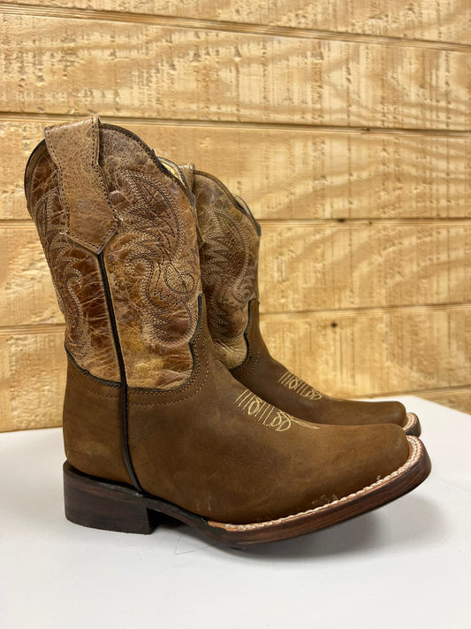 ESTILO VAQUERO JR PIEL CREYZY COLOR CHOCOLATE HORMA RODEO