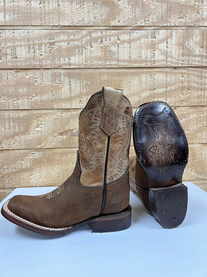 ESTILO VAQUERO JR PIEL CREYZY COLOR CHOCOLATE HORMA RODEO