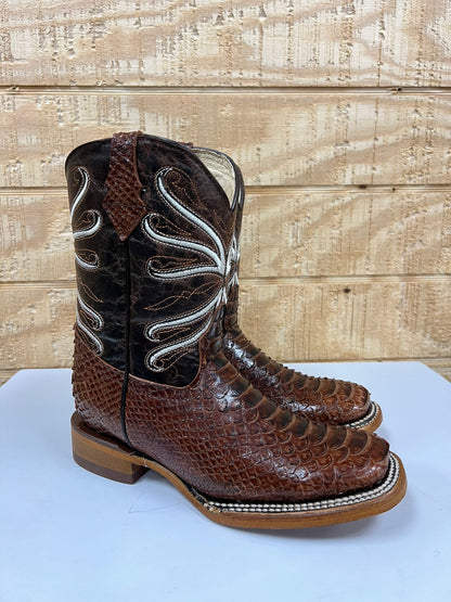 BOTA JR PIEL PITON COLOR CHEDRON HORMA BULL GOG